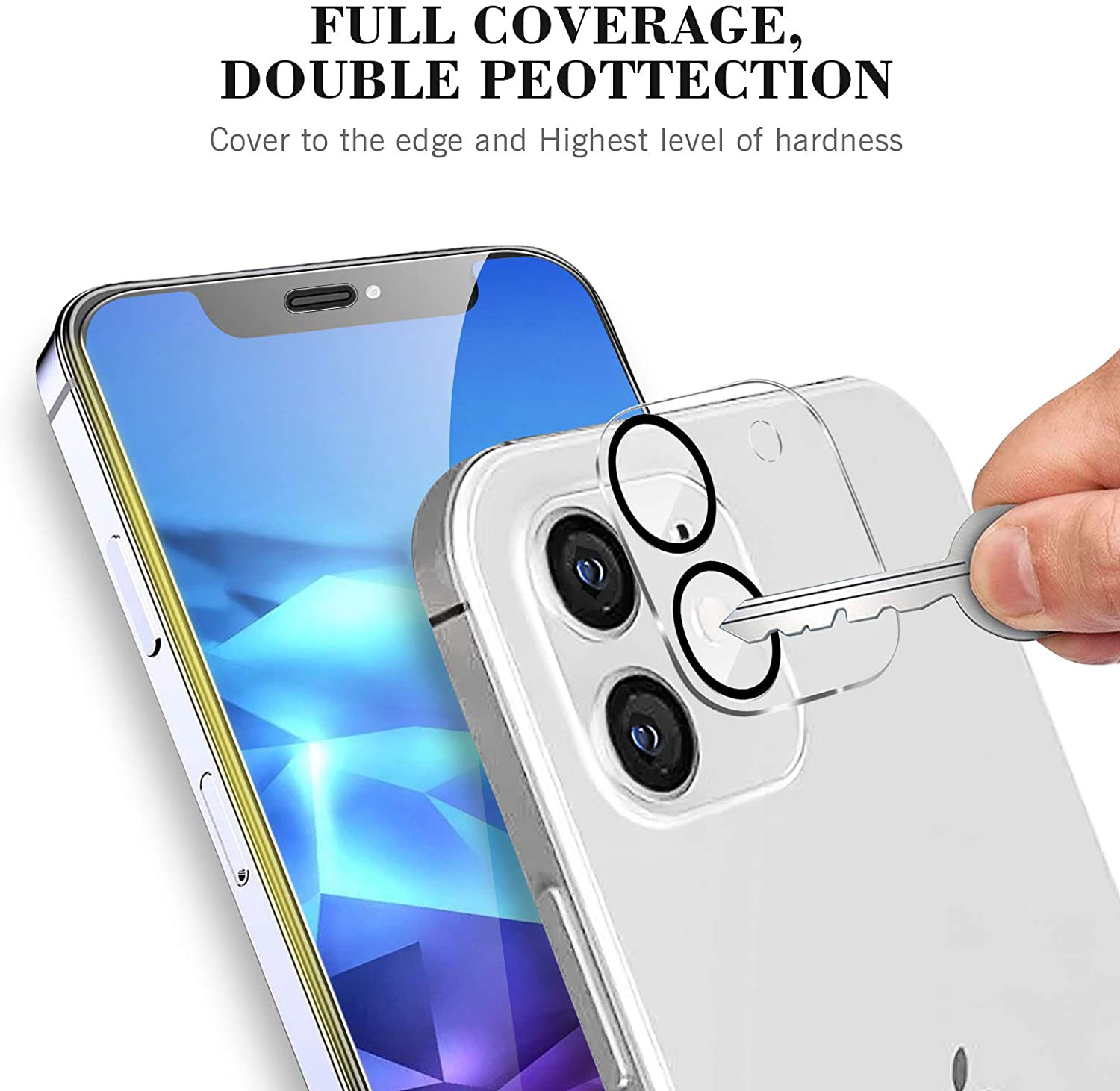 Camera Lens HD Tempered Glass Protector for iPHONE 12 [6.1] Only (Transparent Clear)